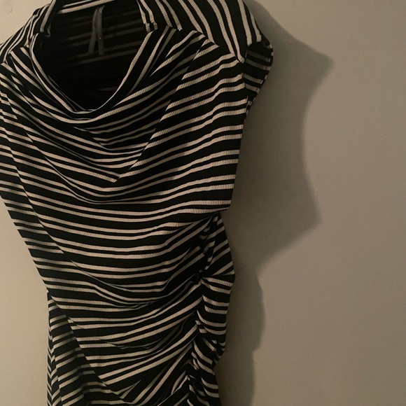 Anthropologie black and white striped dress - Picture 4 of 11